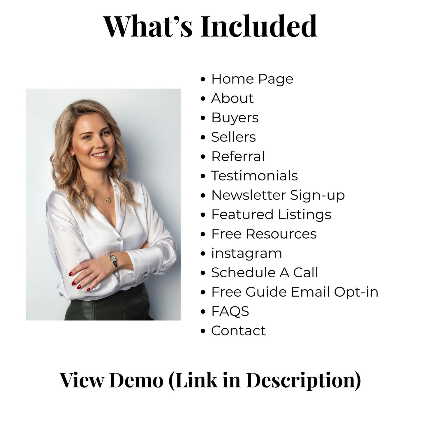 Featured Listing Real Estate Canva Website Template, Landing Page, Lead Magnet, Modern Real Estate Agent Website Template, Instagram,
