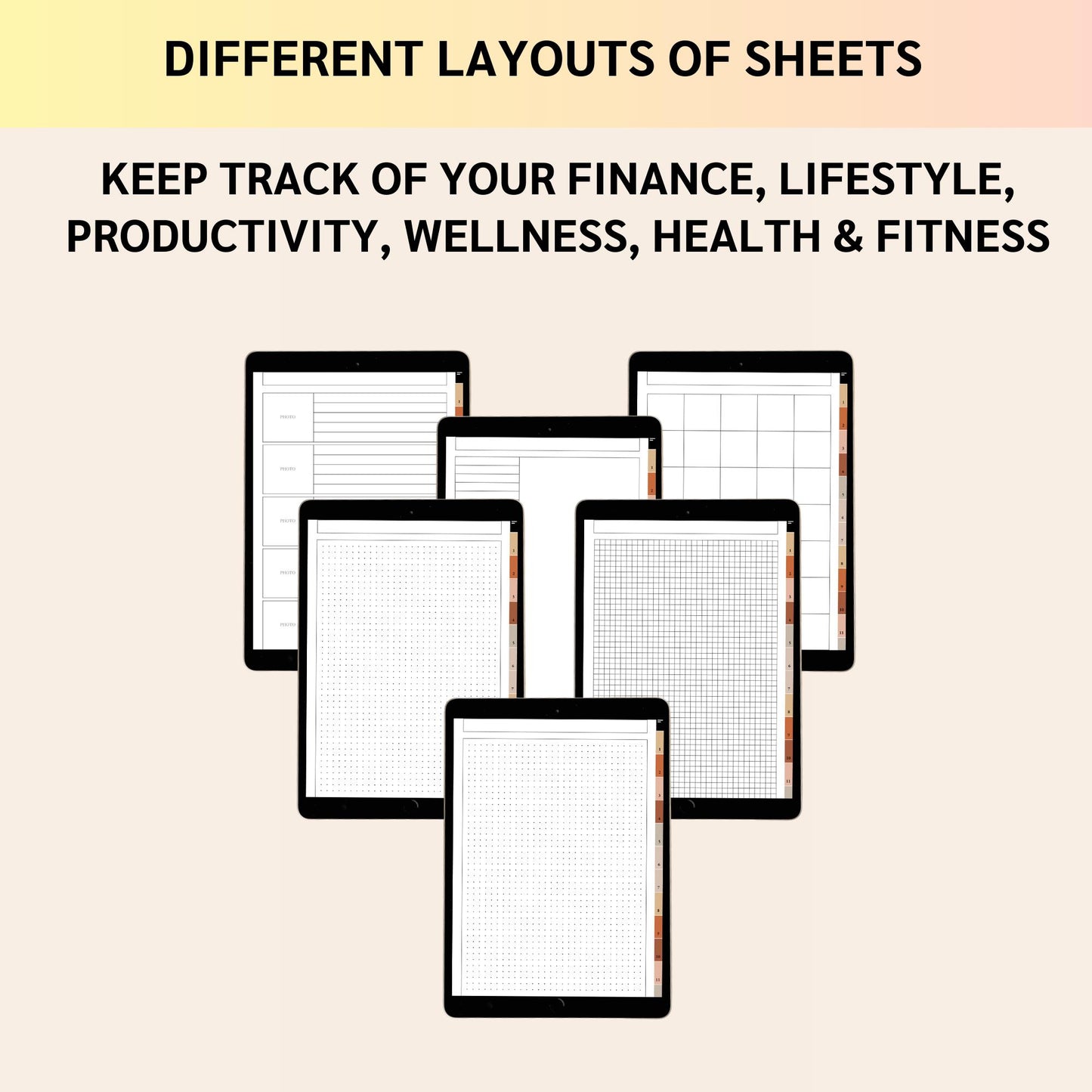 Digital Notebook Planner Hyperlinked GoodNotes Template | Reusable Blank Pages, To-Do Lists, Habit Tracker, Aesthetic PDF for iPad & Tablet"