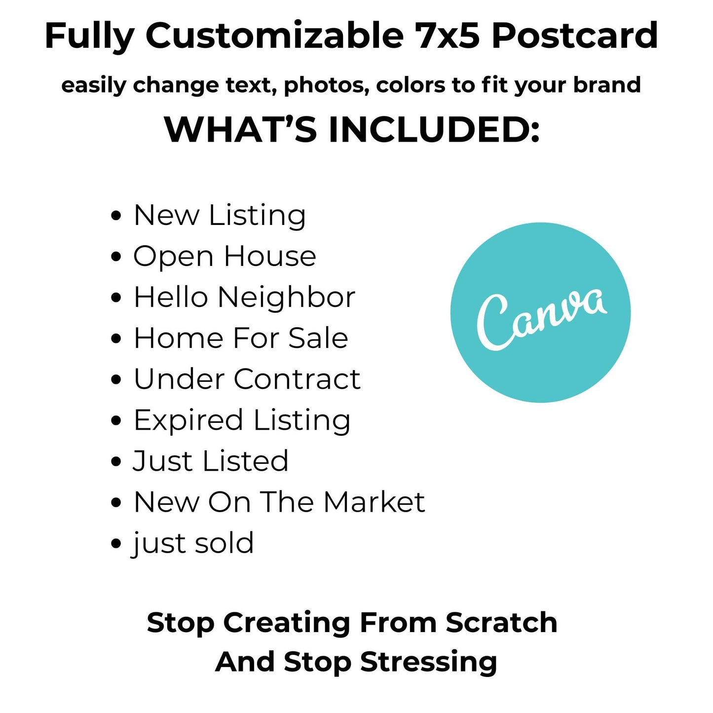 Real Estate Postcard Templates 50 Sage Green editable Postcards, Just Listed, Hello Neighbor, Open House, Realtor  Marketing Farming