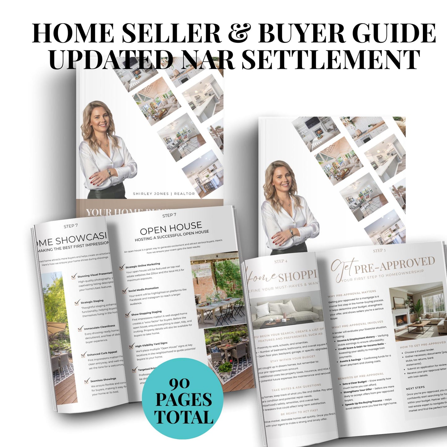 Home Seller And Buyer Guide Template Updated With Nar Settlement, Real Estate Marketing, Home Seller Buyer Process, Listing Presentation